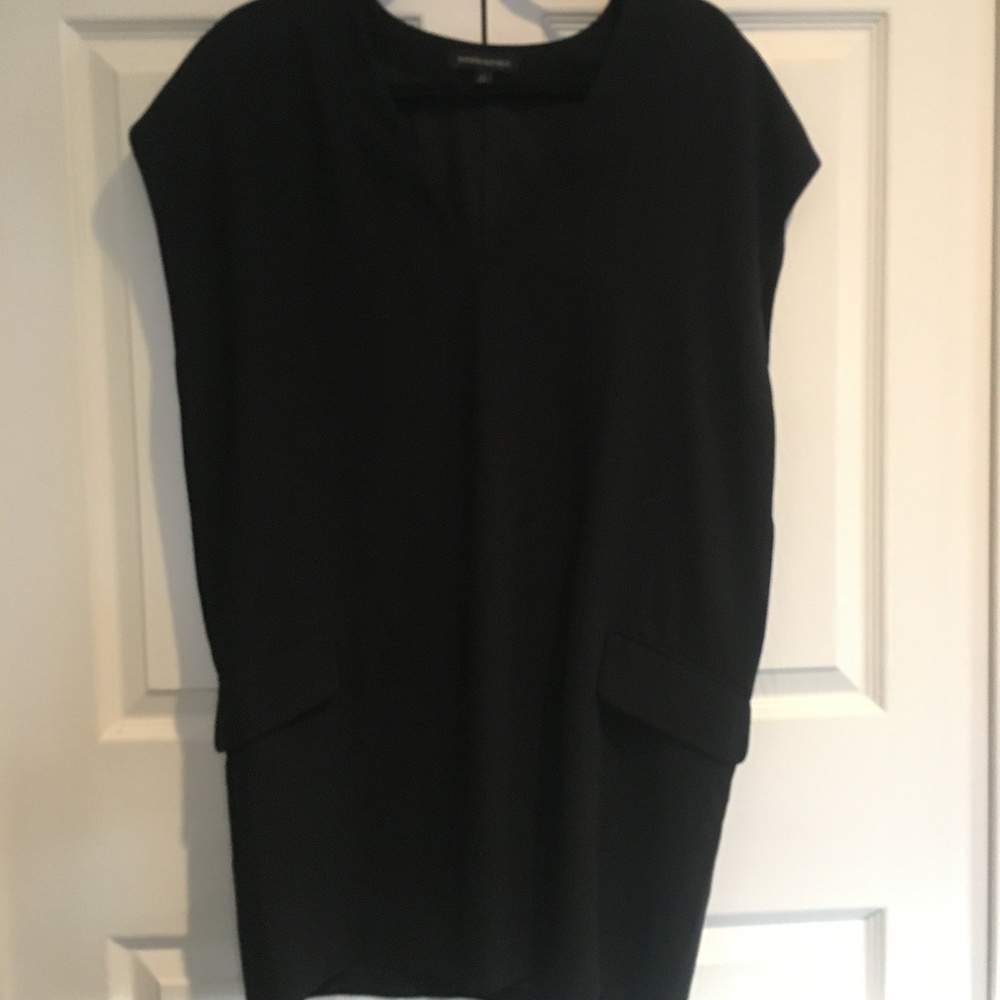 Banana Republic Boxy Black Work Dress with Pockets